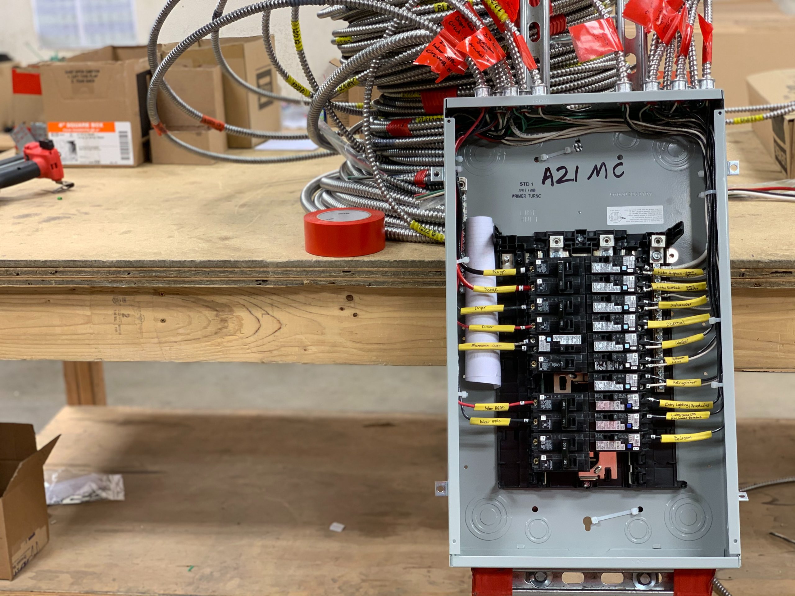 Electrical panel installed