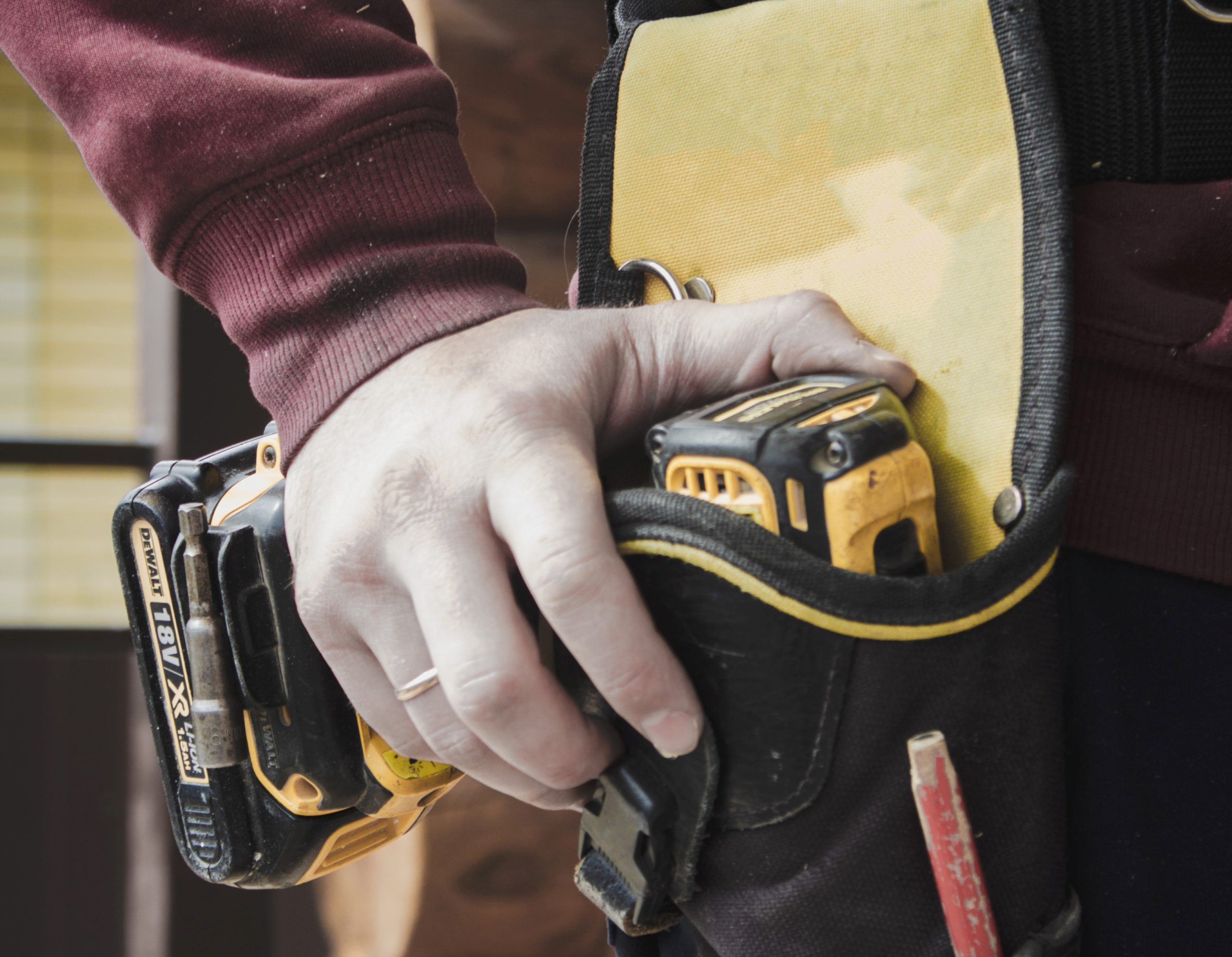 man with power drill